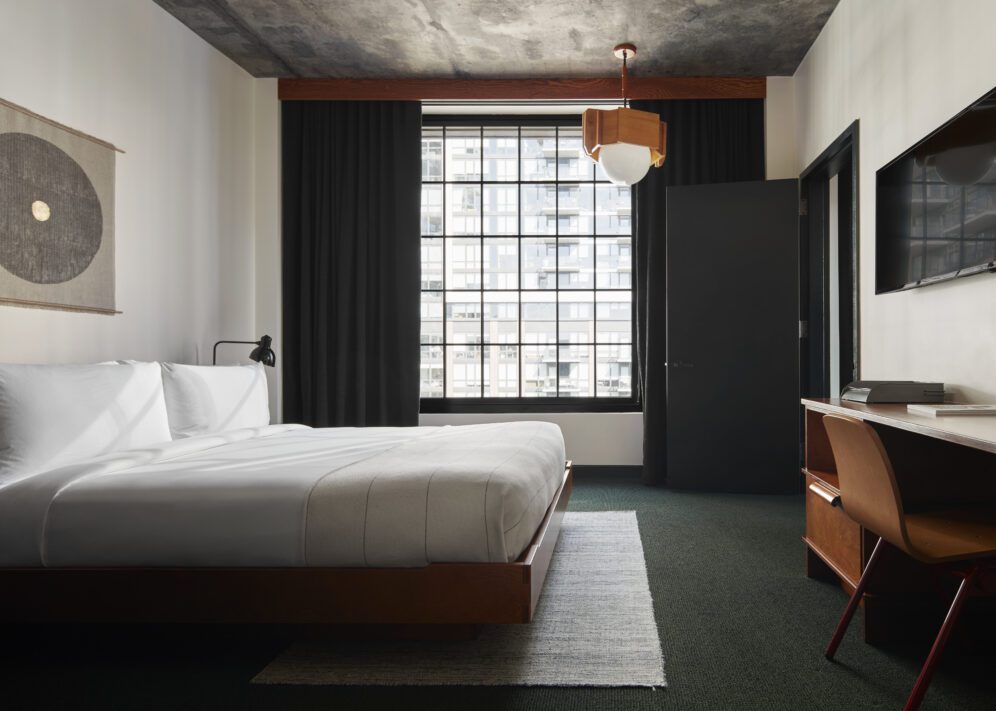 ace suite ace hotel brooklyn bedroom with a bed and a window