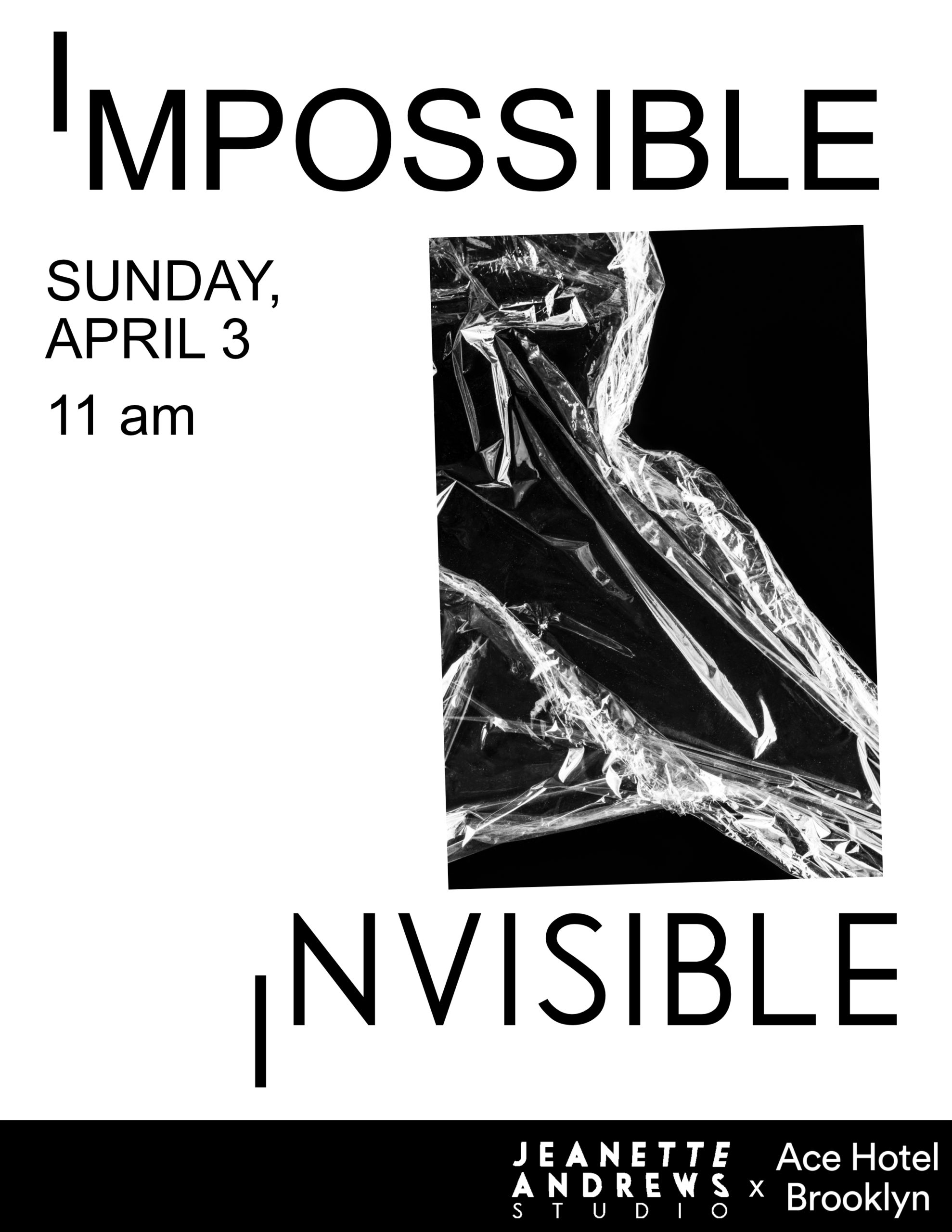 Impossible invisible event flyer