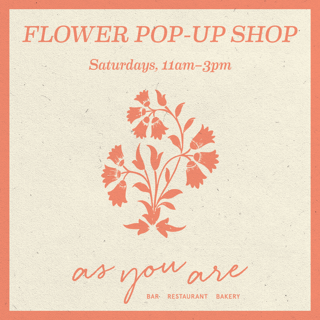 Flower Pop Up shop promo flyer