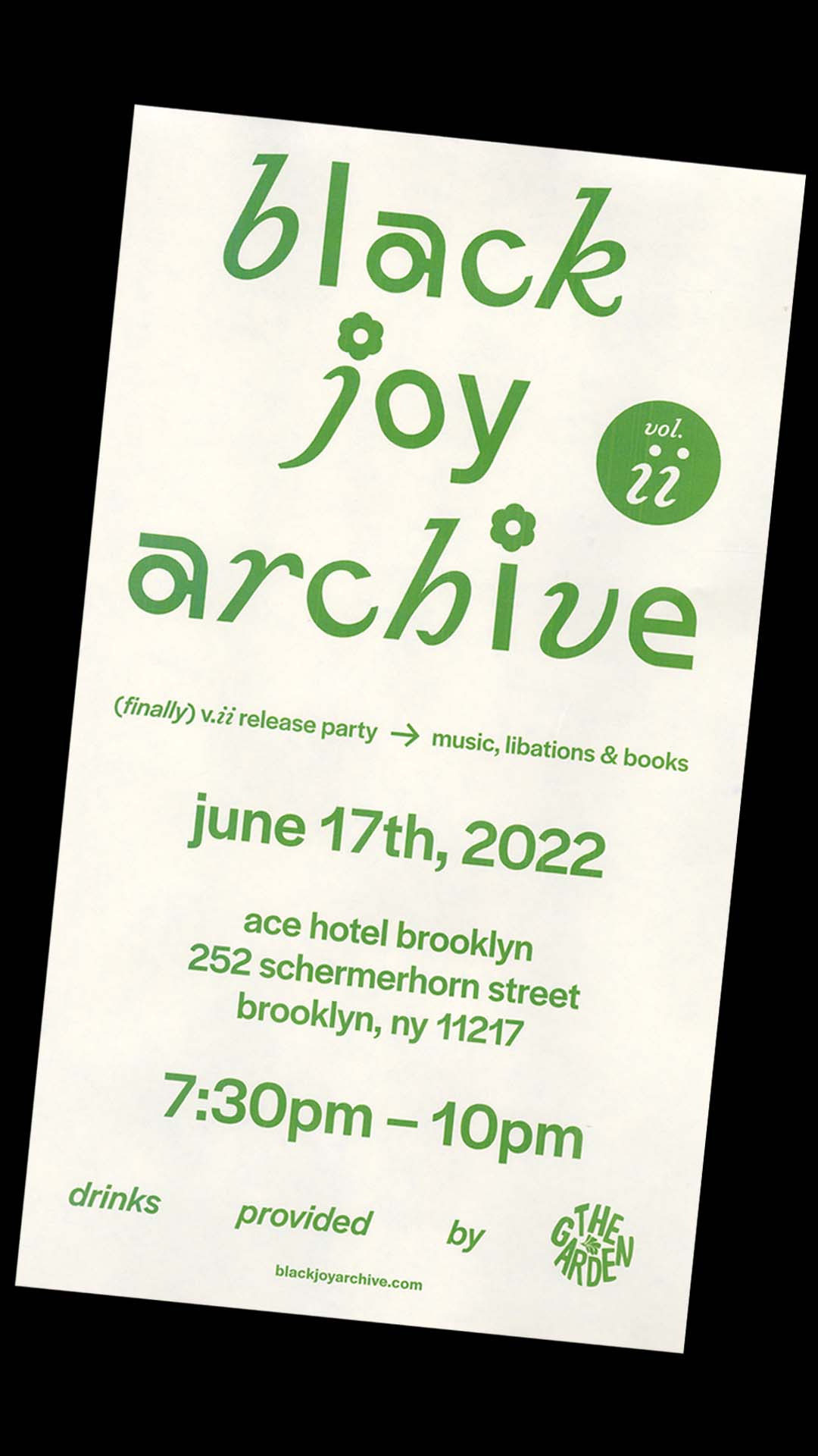 black joy archive promo flyer
