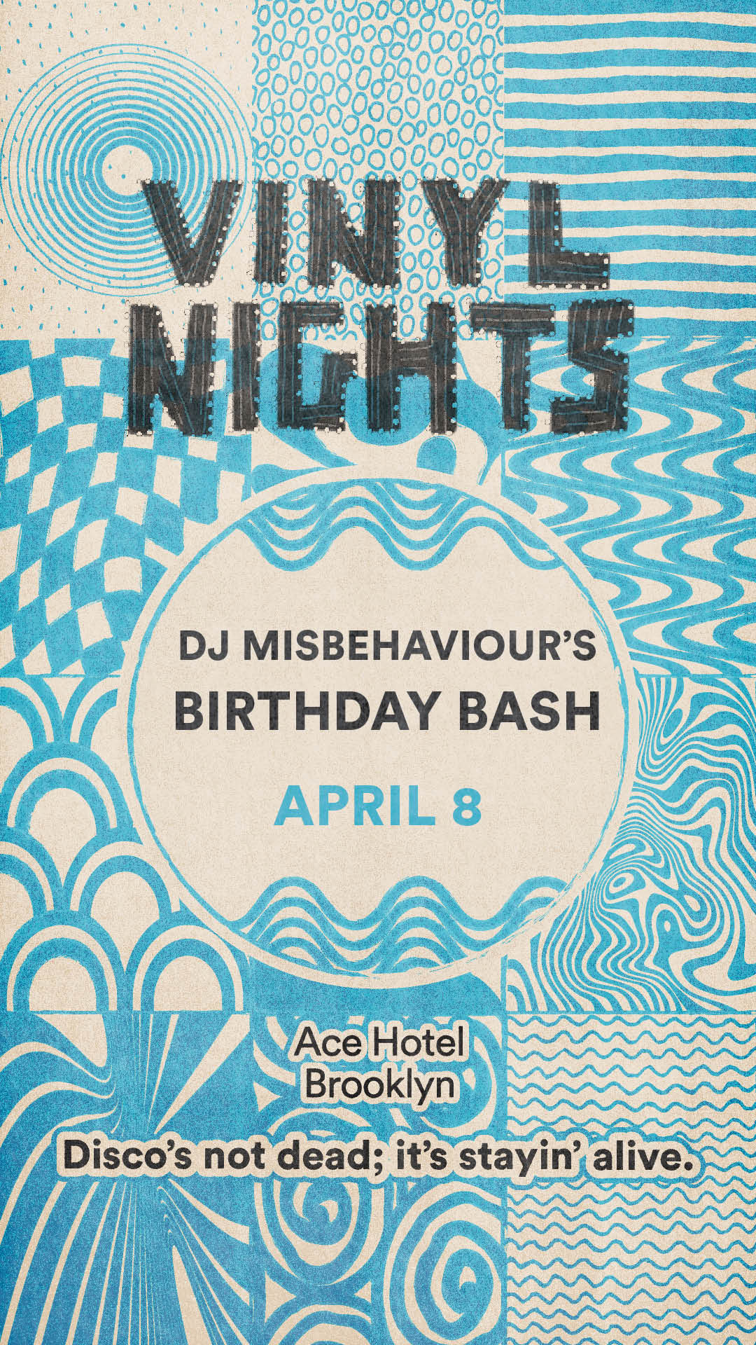 vinyl night promo flyer