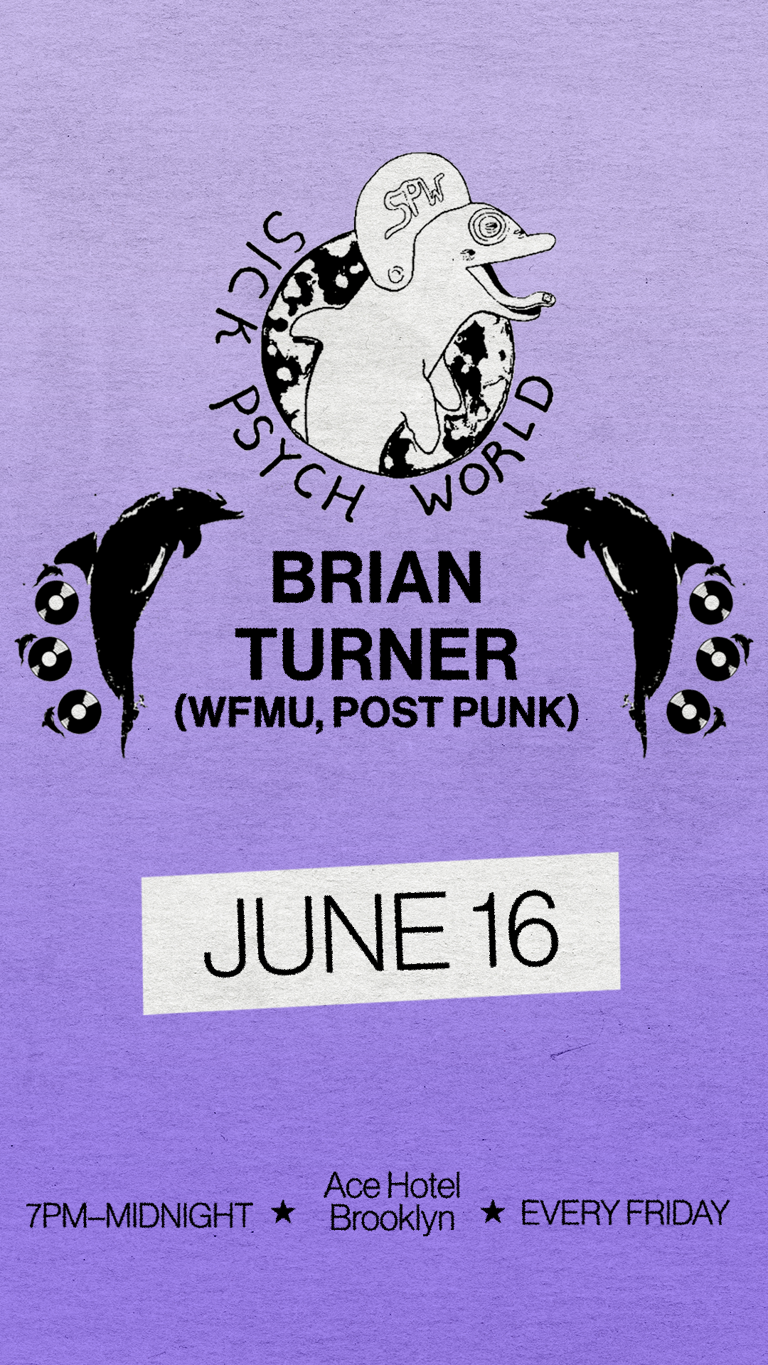 Brian turner promotional flyer for Lobby night