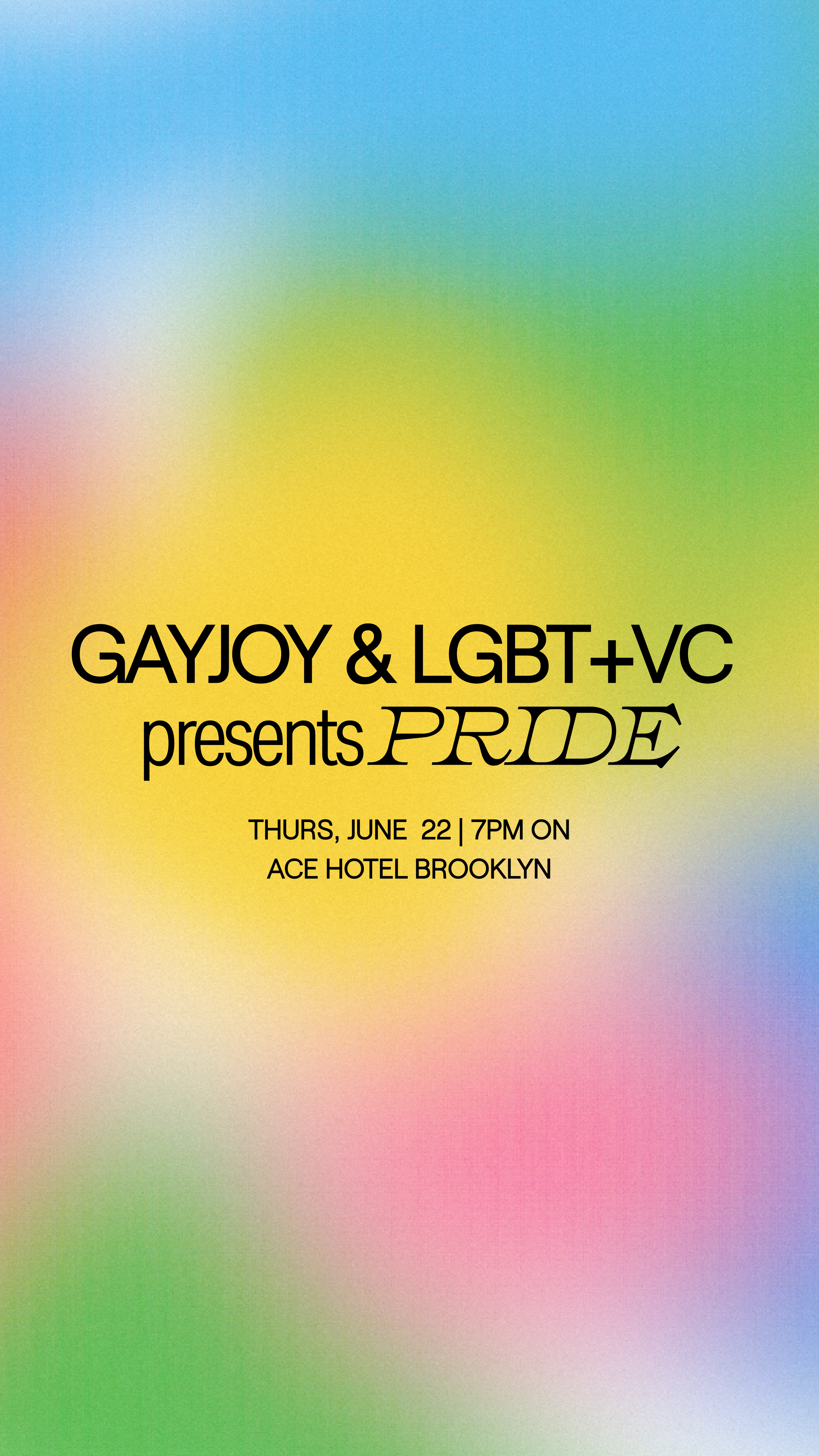 Promo flyer for Gayjoy event at ace Brooklyn during Pride
