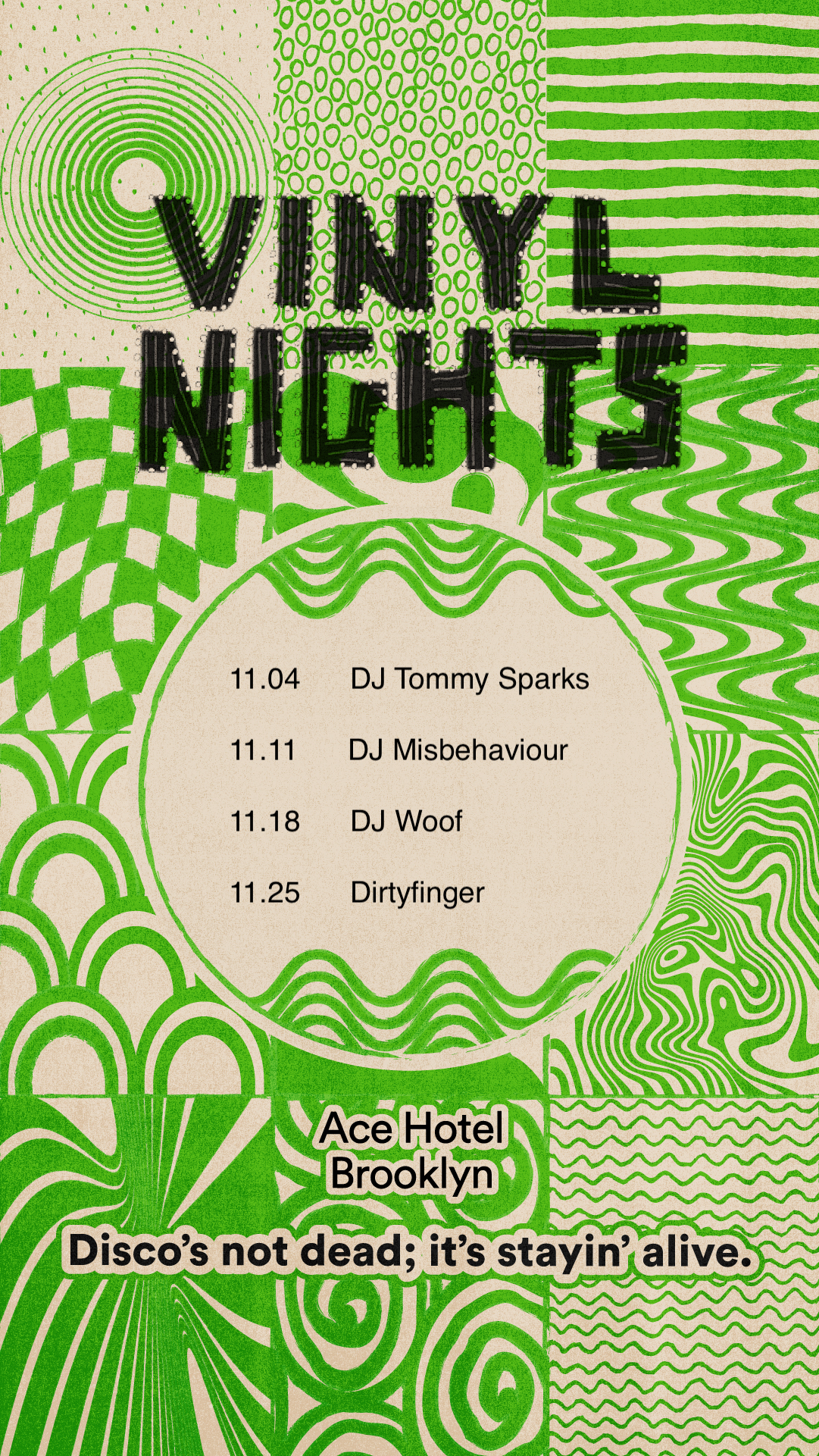 November flyer for Vinyl Nights