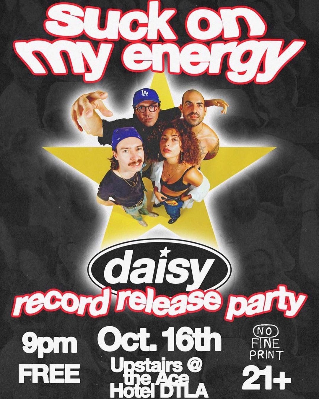 suck on my energy release party promo