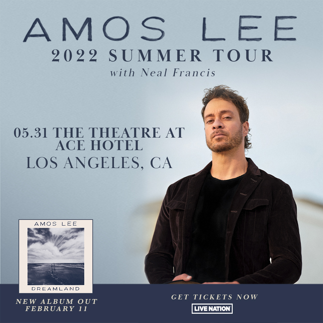 Amos Lee summer tour promo