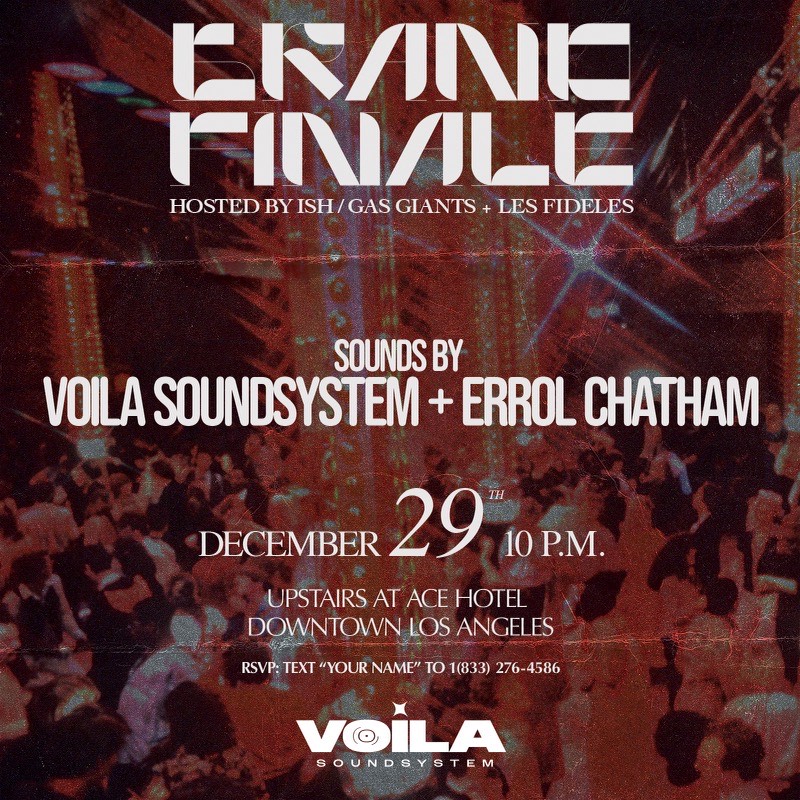 GRAND FINALE BY VOILA SOUNDSYSTEM promo - December 29