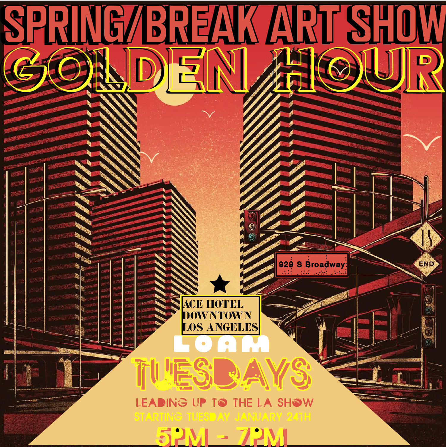 Spring/Break Art Show Golden Hour promo