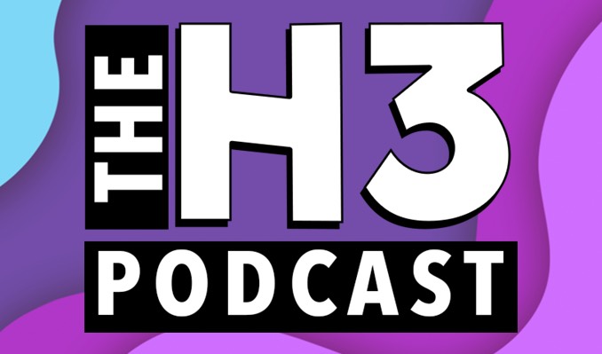 Purple background with "The H3 PODCAST'