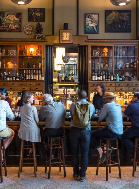 People sitting at the Lobby Bar