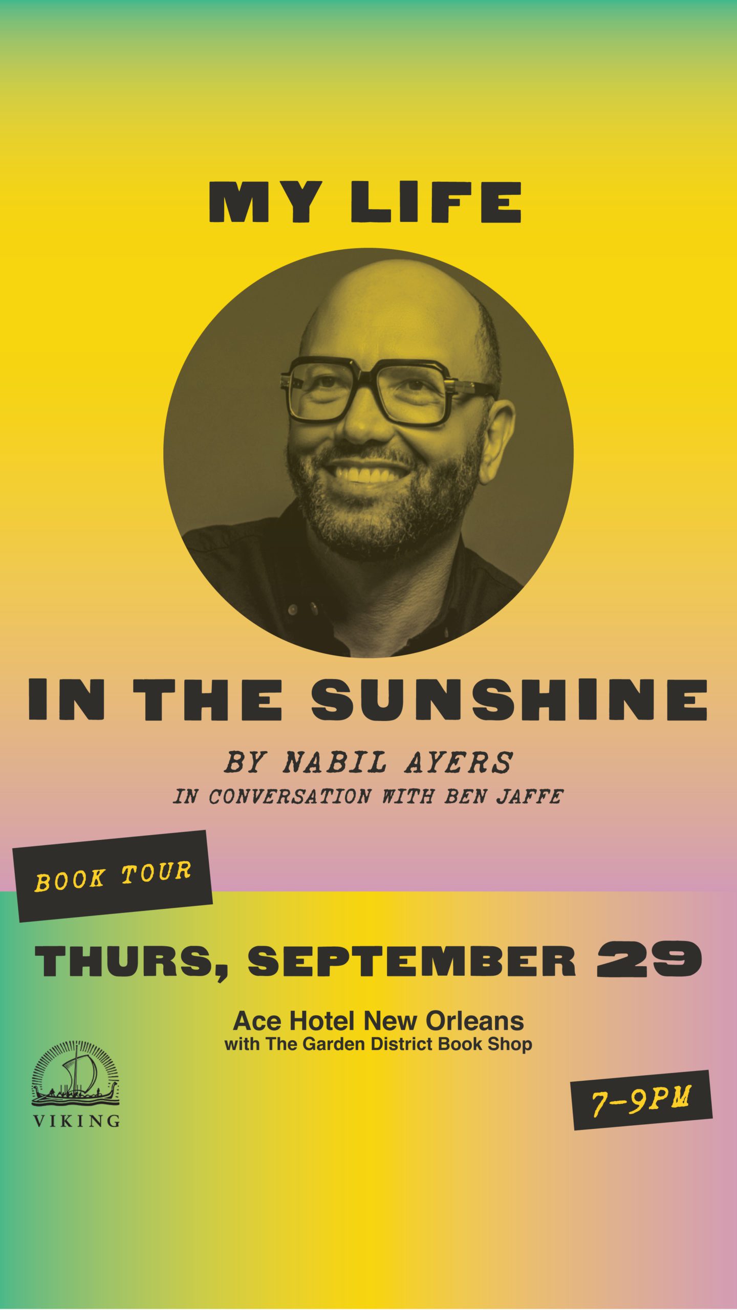 NOLA x NOLA and Three Keys Presents: My Life in the Sunshine Book Tour with Nabil Ayers promo