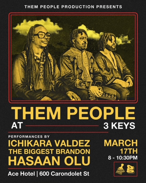 Them People at 3 Keys with Ichikara Valdex - March 17th at 8pm