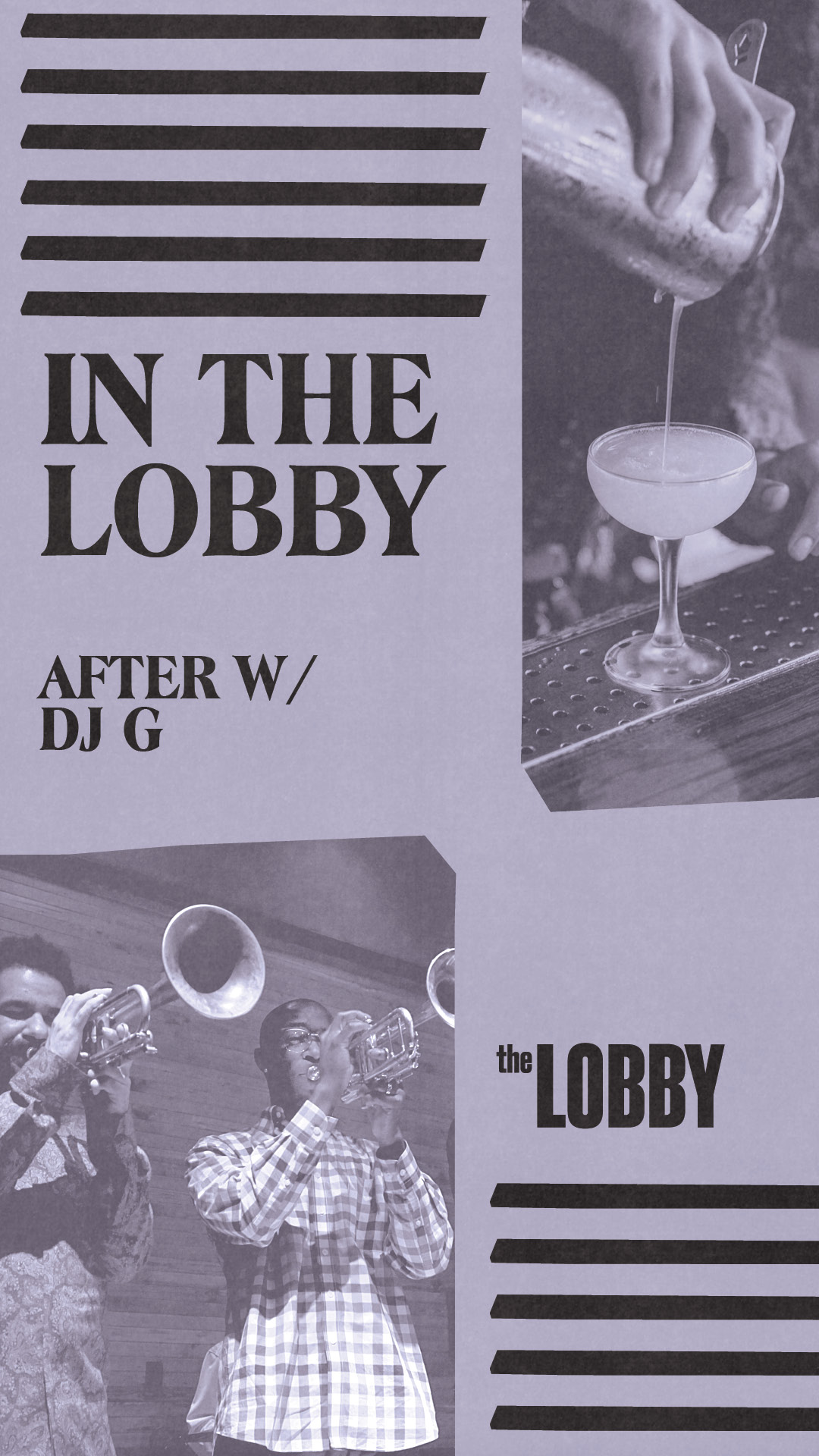 after with dj g in the lobby poster