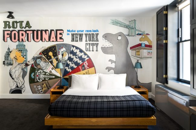 a loft suite room at ace hotel new york