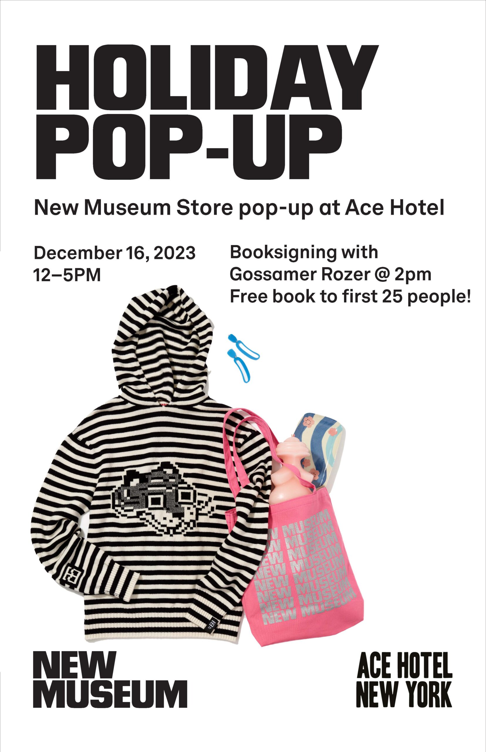 new museum holiday pop-up flyer
