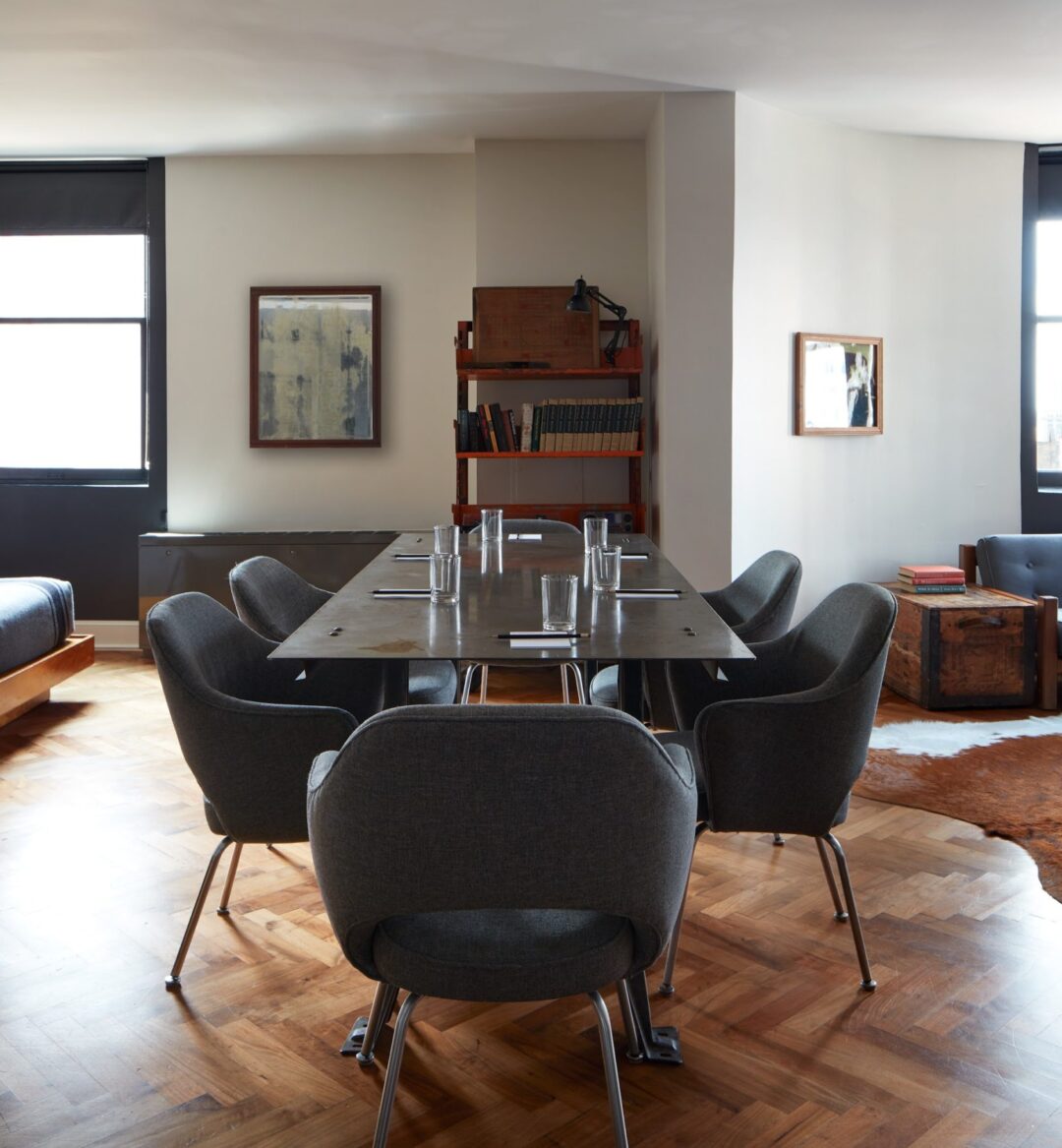 The Loft meeting room with large windows at Ace Hotel New York