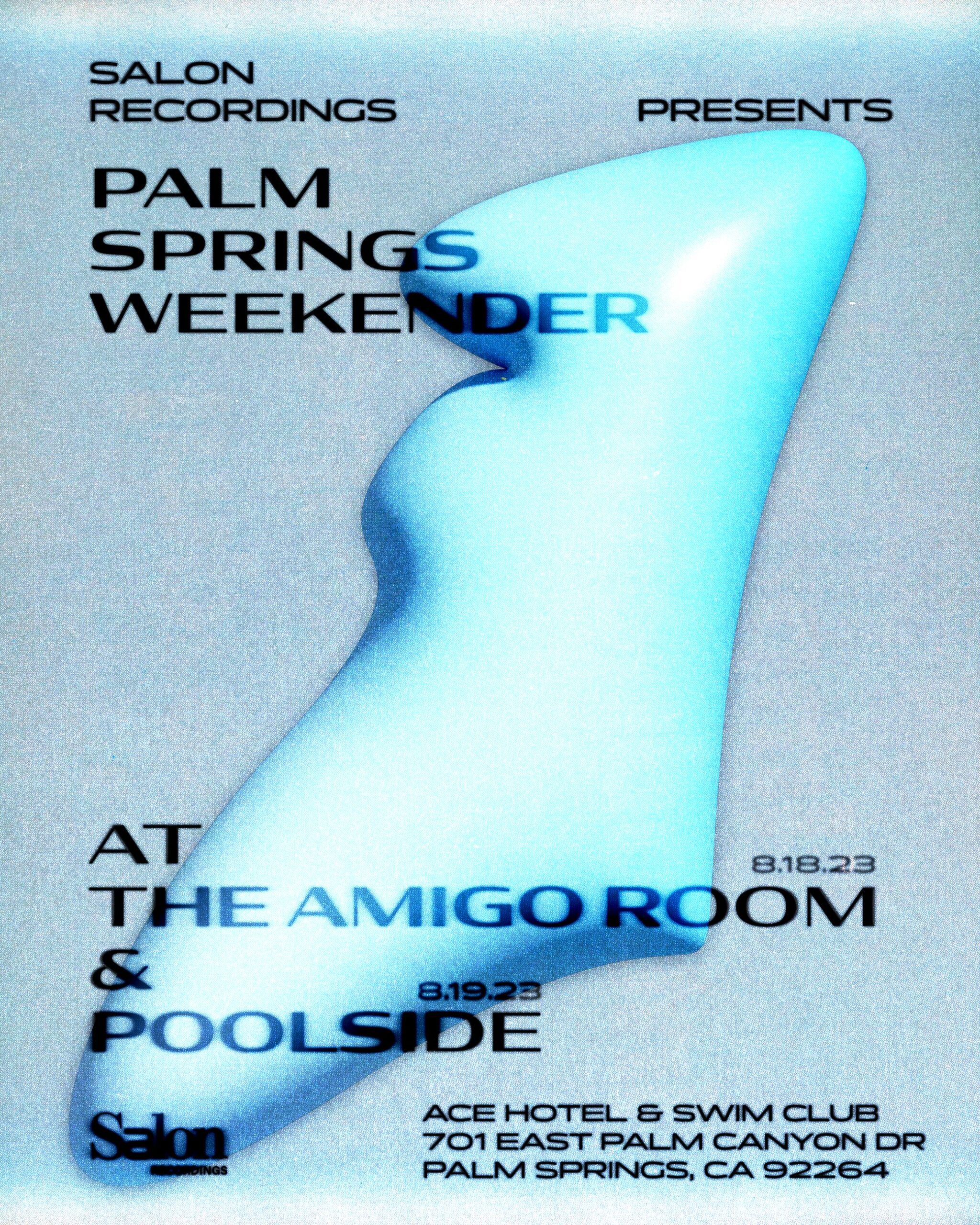 abstract art flier for Salon Recordings Amigo Room and Poolside