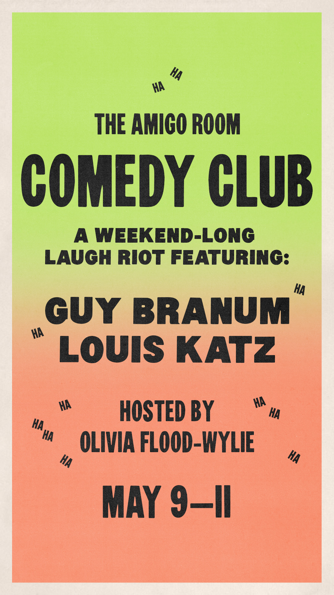 comedy club flyer