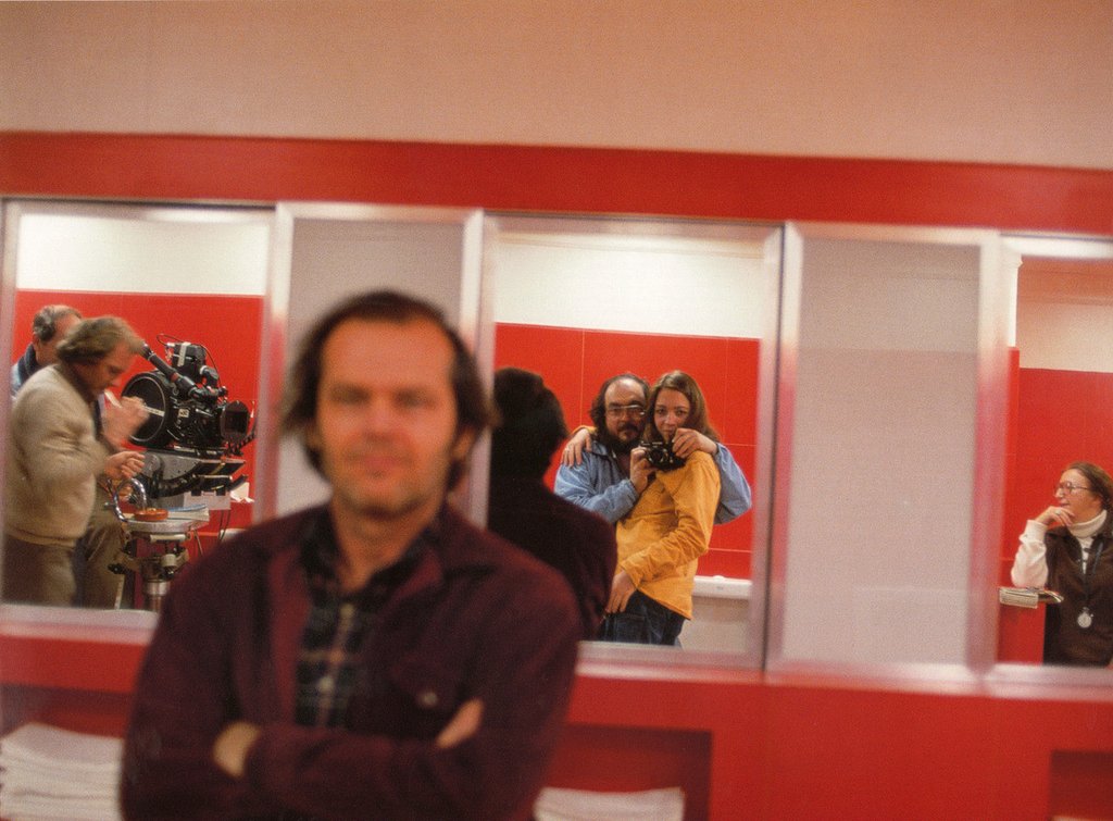 bts image of the filming of the shining