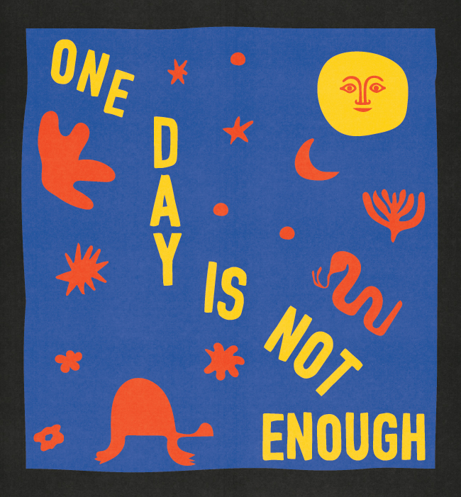 One Day Is Not Enough Text Image