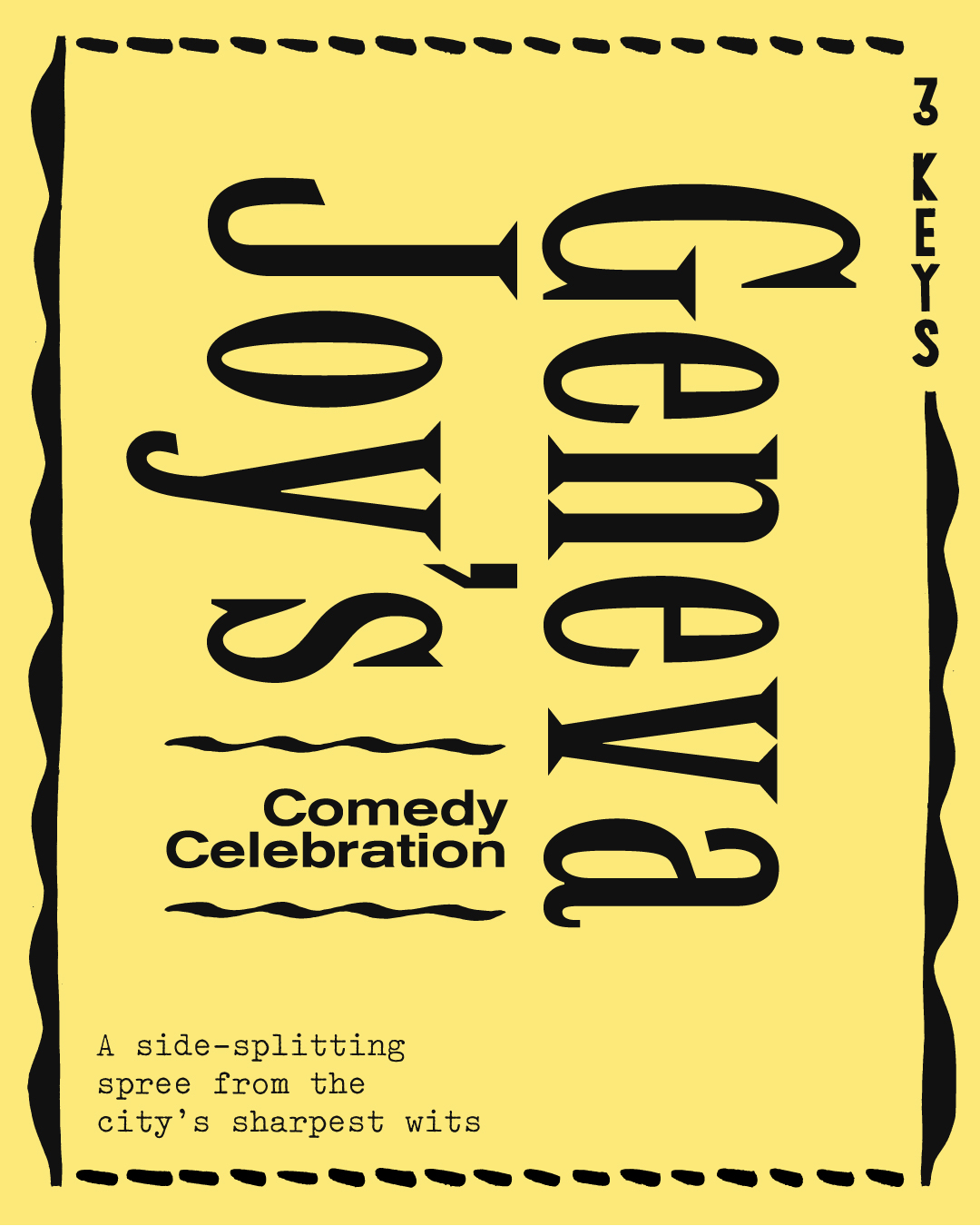 geneva joy's comedy celebration poster