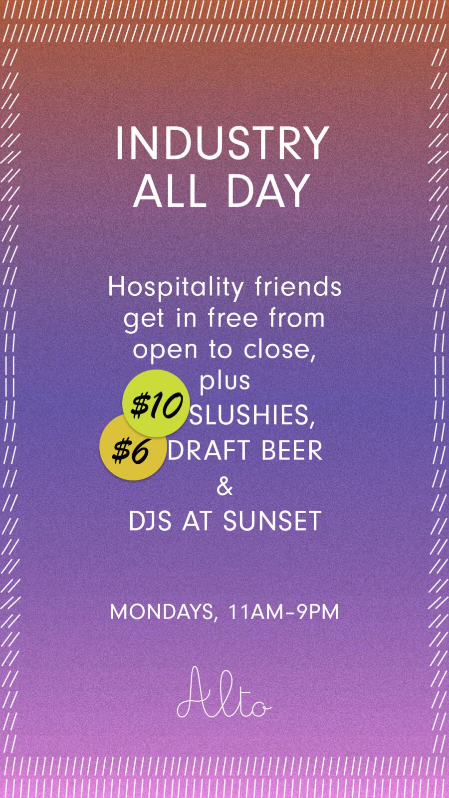 Industry All Day - Mondays at 11am